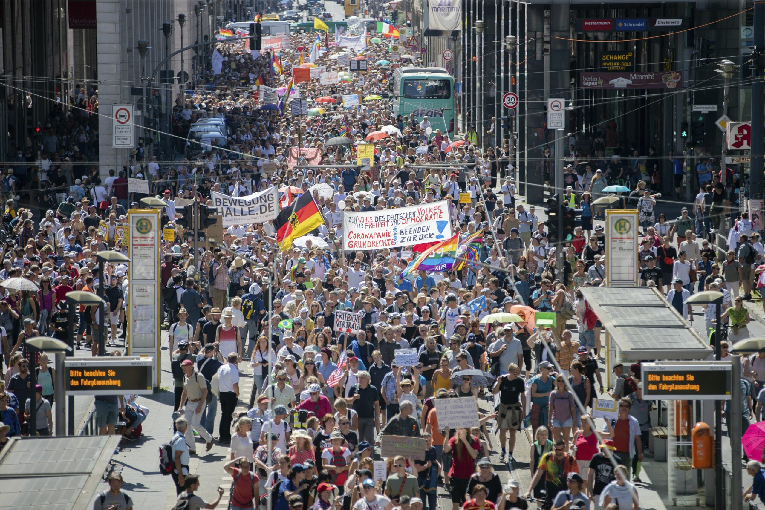 Thousands protest in Berlin against coronavirus restrictions