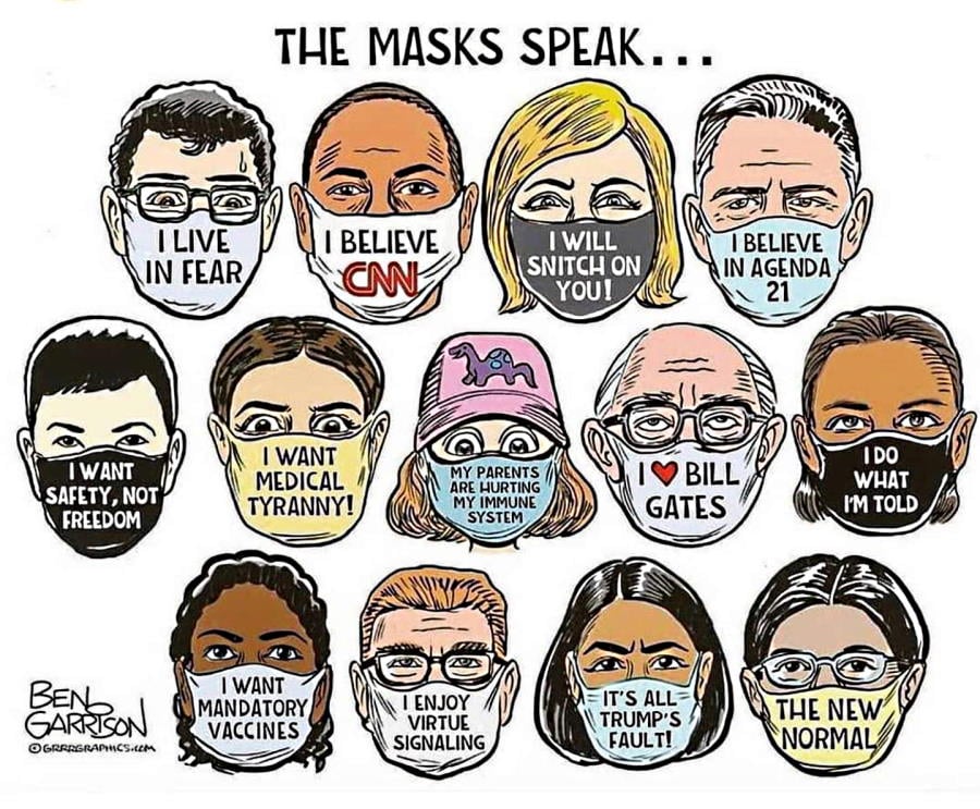The masks speak…